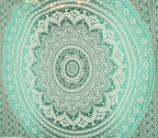 Popular Handicrafts Tapestry Wall Hanging Hippie Ombre Mandala Bohemian Hippy Intricate Indian Tapestries Bedspread 84 x 90 Inches (215cm x 230cm) Grey Green - color: Grey Geen, size: 90.6"L x 84.7"W