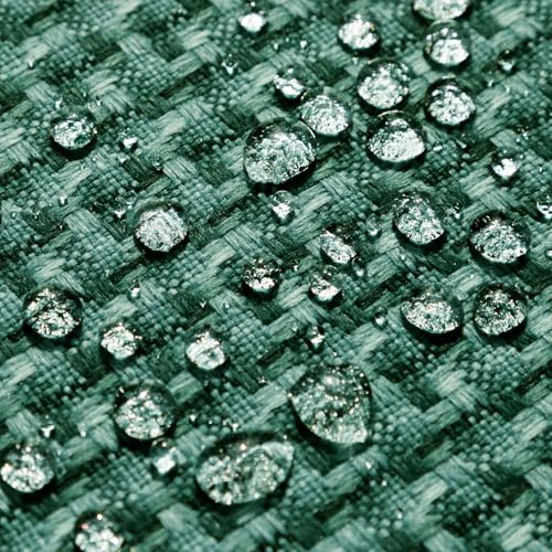 Kevin Textile Outdoor Waterproof Throw Pillow Covers Pack of 2 Farmhouse Decorative Cushion Covers for Garden Patio Tent Balcony Bench Couch Sofa 18x18 Inch, Dark Green - color: Dark Green, size: 18" x 18" (Pack of 2)