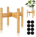 RETON Wood Plant Stand Indoor, Mid Century Modern Indoor Plant Stand, Wooden Plant Holder, Modern Bamboo Flower Pot Stand for Indoor, Outdoor, Garden, Yard, Office (7.87in, Small)