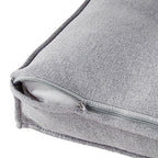 Square Tufted Floor Pillow with Removable Cover, Cement, Medium (32") - color: Cement, size: Medium (32")