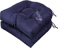 Gnostik 2 Pack Outdoor Seat Cushions 18.6"X18.6", Navy Blue Thick Tufted Waterproof Outdoor Chair Cushion for Garden Patio Porch Lawn Furniture