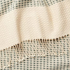 Amazon Aware Woven Cotton Throw Chevron Block Blanket - 60 x 80-Inch , Natural/Balsam Green