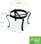 Achla Designs Patio Flower Pot Plant Stand, 8-in H Black