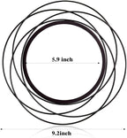 3 Set 9.5 Inch Black Circle Mirrors Wall Decor Iron Frame Wire Mirror Metal Circular Mirror Home Decor Hanging Mirrors for Room/Bedroom/Bathroom/Entryway