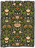 Pure Country Weavers William Morris Lodden Tole Blanket XL - Arts & Crafts - Gift Tapestry Throw Woven from Cotton - Made in the USA (82x62) - color: Tole, size: X-Large