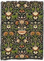 Pure Country Weavers William Morris Lodden Tole Blanket XL - Arts & Crafts - Gift Tapestry Throw Woven from Cotton - Made in the USA (82x62) - color: Tole, size: X-Large