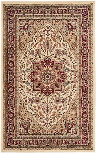 SAFAVIEH Lyndhurst Collection Accent Rug - 2'3" x 4', Ivory & Red, Traditional Oriental Design, Non-Shedding & Easy Care, Ideal for High Traffic Areas in Entryway, Living Room, Bedroom (LNH330A) - color: Ivory/Red, size: 2'3" x 4' (Rectangular)