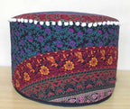Indian Mandala Floor Pillow Pouf Cover Ottoman Cover Bohemian Footstool Living Room Decor Pillow Sham Hippie Cotton Cushion Cover Meditation Seating Throw