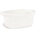 ABenkle Small Storage Basket, Mini Basket, Cute Tiny Cotton Rope Woven Basket, Shelf Basket, Boho Decorative Toy Storage Bin Gift Baskets, White