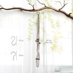Flexzion 2 Pack White Macrame Plant Holder - 35 Inch Pot Hangers for Plants with C & S Hooks, Indoor Hanging Plant Holder with Woven Cotton Rope for Home Decor (Plant Pot Not Included)
