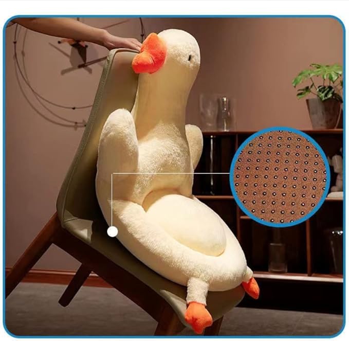 XIAOHONG Cute Seat Cushion with Backrest, Gaming Chair Cushion Kwaii Cartoon Animal Plush, Comfy Chair Cushion Plush Non Slip Floor Cushions Seating for Kitchen Office Bedroom