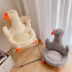XIAOHONG Cute Seat Cushion with Backrest, Gaming Chair Cushion Kwaii Cartoon Animal Plush, Comfy Chair Cushion Plush Non Slip Floor Cushions Seating for Kitchen Office Bedroom