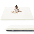 1.5" Thick Baby Play Mat for Floor, 59x79 Playpen Mat, Pro Soft Flannel Foam Mats Toddler Infant Kids Crawling for Nursery Rug Playroom Living Room Waterproof Easy Care Non-Slip (Cream)