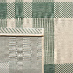 SAFAVIEH Courtyard Collection 2' x 3'7" Green/Beige CY6201 Modern Farmhouse Plaid Indoor/ Outside Waterproof Easy cleansingPatio Backyard Mudroom Accent Mat - color: Green/Beige, size: 2' x 3'7" (Rectangular)