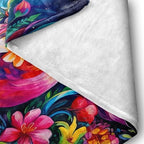 Flamingo Bird Fleece Blanket Tropical Pink Flamingos Palm Leaves Flowers Lightweight Ultra-Soft Throw Blanket for Sofa Couch Bed Camping Travel Super Soft Cozy Microfiber Blanket 30"x40"