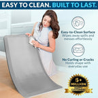 ComfiLife Anti Fatigue Floor Mat – 3/4 Inch Thick Kitchen Mats for Floor, Standing Desk Mat, Kitchen Rug – Comfort at Home, Office – Durable – Stain Resistant – Non-Slip Bottom (20" x 39", Silver)