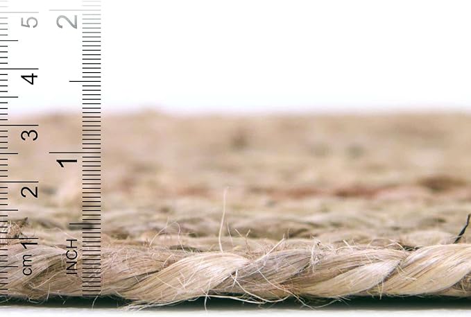 Unique Loom Braided Jute Collection Area Rug - Dhaka (1' 2" x 8' Table Runner, Natural)