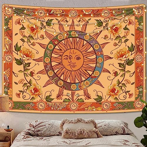 Kanuyee Blacklight Skull Tapestry Wall Hanging Tapestry Neon Tapestries For Bedroom Skeleton Horror tapestry UV Room Decor Skull2 36×48 Inches - color: Yellow, size: 48"L x 36"W