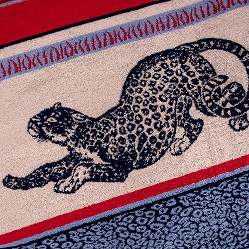 100% Cotton Throw Blanket for Couch Sofa or Bed All Season Terry Blankets & Throws, Lightweight & Breathable Cotton Blanket, Picnic Rug, Terry Bed Sheet (Leopards) - color: Leopards