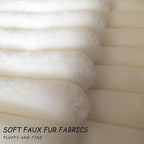 2 Pack Pillow Covers, 18x18 Faux Fur Square Throw Pillow Covers for Living Room Decorations Throw Pillow Case, Throw Pillow Cover Cushion Cover for Home Sofa Bedroom Car, White