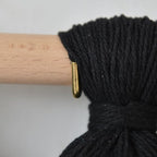 Jakalin Macrame Wall Hanging Black Boho Wall Art Tassel Wall Decor Modern Fiber Wall Art for Living Room Bedroom Office