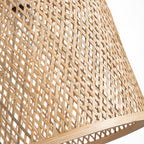 11.81" Dome Woven Pendant Light Fixture, Handmade Geometric Boho Bamboo Woven Pendant Light for Kitchen Dining Room Bedroom Living Room - color: 11.81"-1 Pack