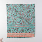 Greenland Home Barefoot Bungalow Audrey Throw Blanket, 50 x 60-inch, Turquoise - color: Turquoise