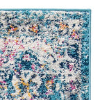 SAFAVIEH Madison Collection Runner Rug - 2'3" x 6', Navy & Teal, Boho Chic Distressed Design, Non-Shedding & Easy Care, Ideal for High Traffic Areas in Living Room, Bedroom (MAD611N) - color: Navy/Teal, size: 2'3" x 6' (Runner)