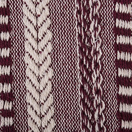DII Braided Striped Decorative Throw Blanket, 50x60, BlackBerry - color: Blackberry