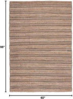 SAFAVIEH Natural Fiber Collection Area Rug - 5' x 8', Black & Natural, Handmade Boho Farmhouse Rustic Jute & Cotton, Ideal for High Traffic Areas in Living Room, Bedroom (NFB654Z)