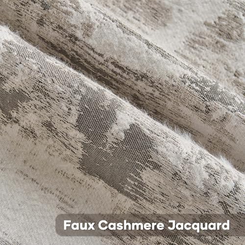 HAUSSY Pack of 2 Throw Pillow Covers 26x26 Inch,Faux Cashmere Jacquard Decorative Patten Furry Pillowcases Textured & Soft Cushion Covers for Couch Bed Room Home Decor,Black White(Covers Only) - color: Black White, size: 26" x 26" (Pack of 2)
