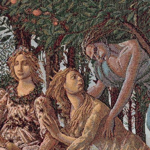 AureoMadis Woven Tapestry Wall Hanging - Medieval Victorian Vintage Art Decor, Large Wall Tapestry Home Aesthetic (42"x28") - Botticelli Primavera With Lining (Green：Botticelli Primavera-with lining) - color: Green：Botticelli Primavera-with lining