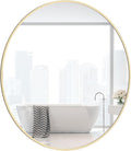 WallBeyond 24 inch Round Mirror Gold Circle Wall Mirror for Bathroom with Metal Framed, Round Wall Mirror for Wall Decor, Vanity, Entryway Living Room