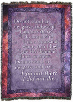 Pure Country Weavers Do Not Stand At My Grave and Weep Poem Blanket - Sympathy Bereavement Gift Tapestry Throw Woven from Cotton - Made in the USA (72x54) - color: Do Not Stand, size: 72" x 54"