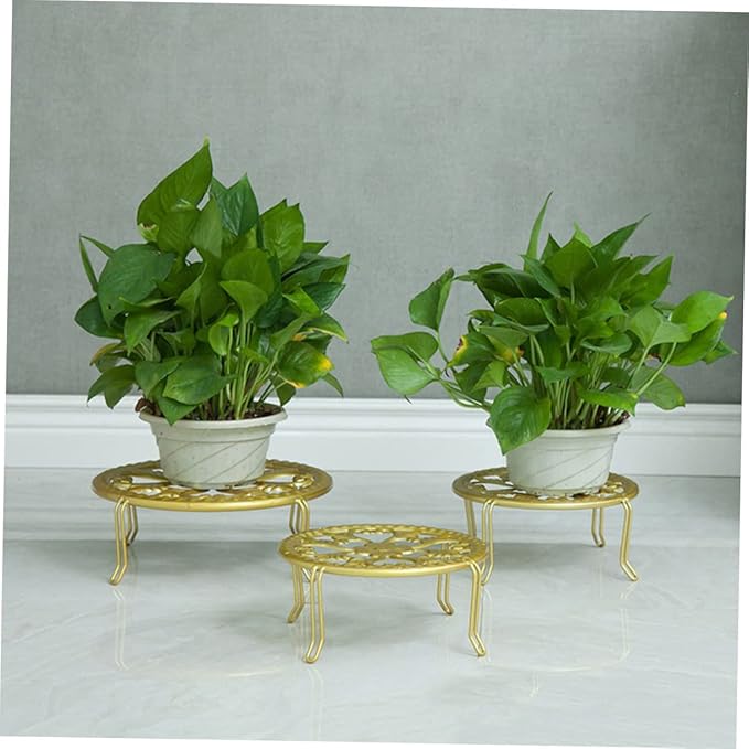 balacoo Boho Room Decor Iron Flower Pot Stand Balcony Garden Plant Display Rack