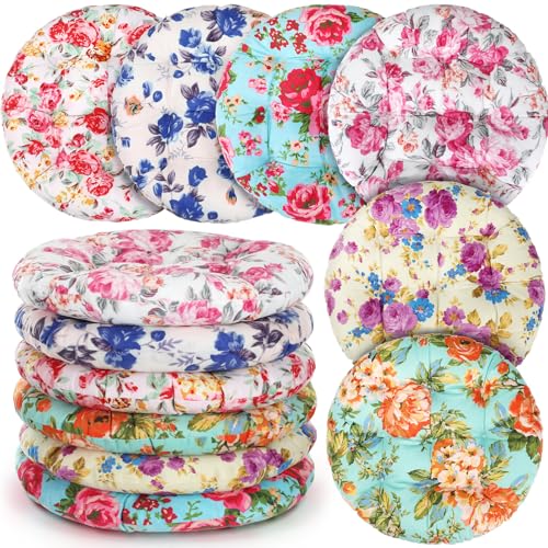 Briwooody 6 Pcs Boho Floor Pillow Cushions Seating 15 x 15 Inches Boho Floor Pillow Round Seat Reading Chair Cushions Yoga Mandala Meditation Pouf for Classroom Home School Playing Supplies