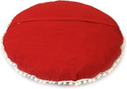 Large Round seat Floor Cushion Chair Ottoman Cover Pouf Pillow Meditation Floor Cushions for Adults Seating pouffe Ottoman Throw Covers Craft Room Furniture Sitting Cover 22 Inches Red Yellow