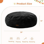 MAXYOYO 3 in 1 Kids Bean Bag Chair Bed, Child Floor Sofa for Gaming, Reading, Faux Fur Floor Mattress with High-Density Foam Filling for Living Room Bedroom