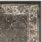 SAFAVIEH Vintage Collection Area Rug - 5'3" x 7'6", Soft Anthracite, Oriental Distressed Viscose Design, Ideal for High Traffic Areas in Living Room, Bedroom (VTG117-330)