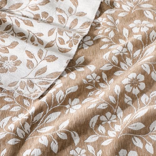 Floral Chenille Throw Blanket 50 x 60'' Farmhouse Vintage Boho Flower Blanket Soft Throw for Couch Bed Sofa Chair Living Room Outdoor Woven Decorative Home Gift(Brown)(Flower,Brown) - color: Brown, style: Flower