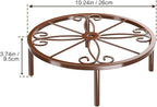 Bronze Metal Plant Stand: 10.23" Short Flower Pot Stand - Heavy Duty Plant Holder for Home Courtyard Indoor Outdoor.