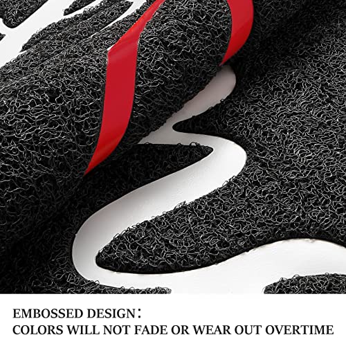 Door Mat, Welcome Mat Low Profile Floor Mat Front Doormat Indoor and Outdoor Doormat Non Slip Rugs for Entryway, Patio, High Traffic Areas (30"x17.5", Black-Home) - color: Black-home, size: 1'6" x 2'6" (Rectangular)