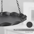 Hanging Planter for Indoor Outdoor, Plant Hanger, Hanging Plant Holder, Plant Pot Shelf Basket for Window Wall Ceiling Garden with Chains and Hooks, 2Pcs (Wavy Round)