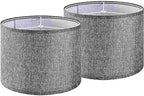 Gray Drum Lamp Shades Set of 2 Medium 13" Top x 13" Bottom x 10" High (Spider) Traditional Lampshades for Table Lamp & Bedside Lamp - Assembly Required - Modern Lamp Shade By GO&SO - color: Grey, size: 13*13*10 inch-2 Pack