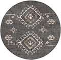 SAFAVIEH Kilim Collection 3' Round Black/Ivory KLM762Z Handmade Flatweave Premium Jute Entryway Foyer Living Room Bedroom Kitchen Area Rug