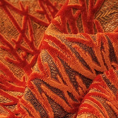Yangest Orange Throw Pillow Cover Velvet Cushion Cover Branches Rectangular Pillowcase for Sofa Couch Bedroom Living Room, 12x20 Inch - color: Orange, size: 20" x 12" (Pack of 1)