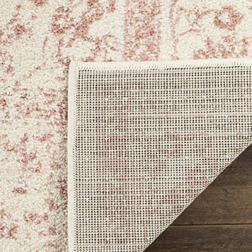 SAFAVIEH Adirondack Collection Accent Rug - 2'6" x 4', Ivory & Rose, Distressed Vintage Floral Design, Non-Shedding & Easy to Clean, Ideal for Front Door, Kitchen, Entryway, Foyer (ADR109H) - color: Ivory/Rose, size: 2'6" x 4' (Rectangular)