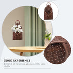VOSAREA Vintage Woven Wall Hanging Storage Basket for Home Multi Functional Flower Pot Holder Rustic Wall Pocket Organizer for Flowers and Sundries
