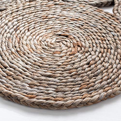SAFAVIEH Natural Fiber Round Collection 3' Round Grey NF363C Handmade Boho Charm Farmhouse Jute Area Rug - color: Grey, size: 3' (Round)