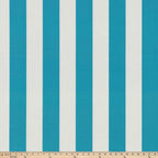 Pillow Perfect Stripe Indoor/Outdoor Accent Throw Pillow, Plush Fill, Weather, and Fade Resistant, Throw - 16.5" x 16.5", Blue/White Cabana Stripe, 2 Count